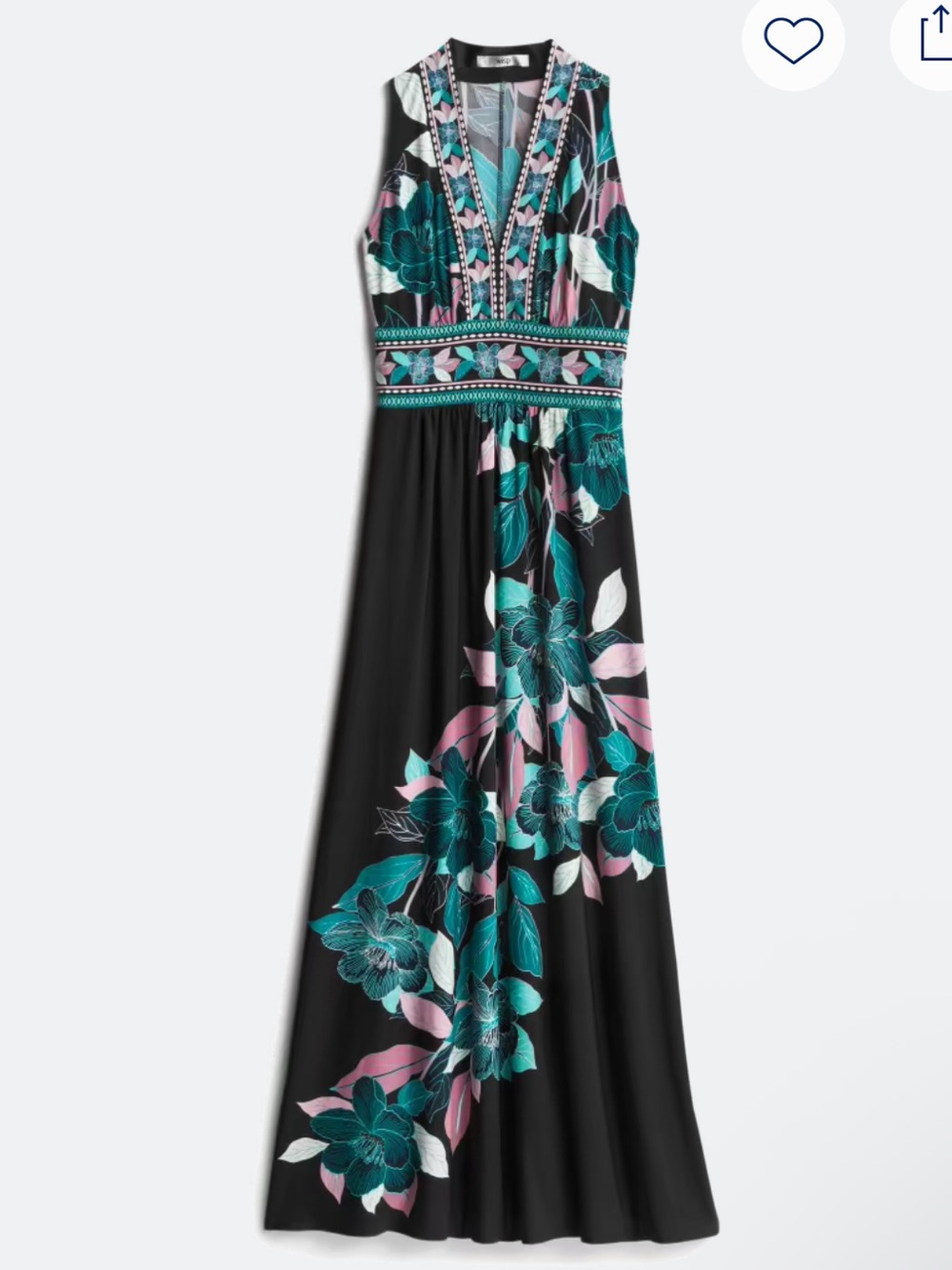 Maggy London Floral Jersey Maxi Dress, NWOT, 10 Petite